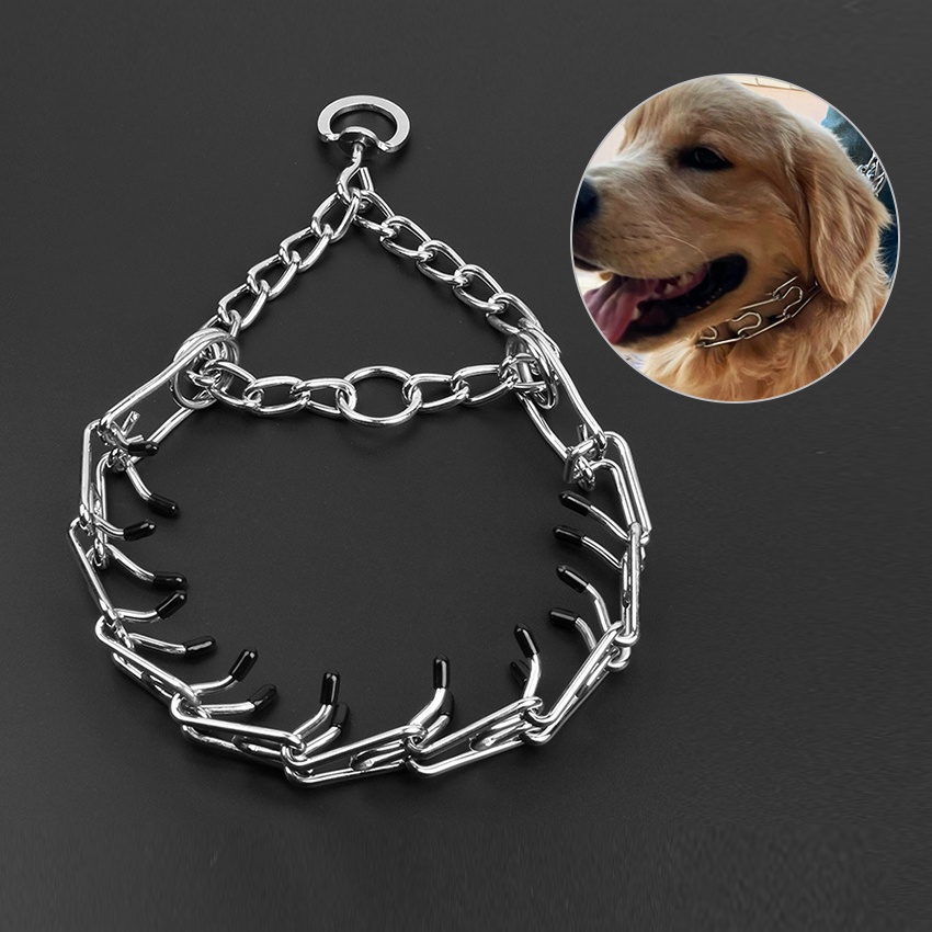 View of Adjustable herm sprenger prong collar for Dog Behavior Correction Pinch ...