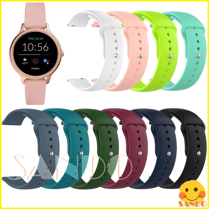 Fossil Gen 5E 42mm Women Smart watch Soft Silicone Strap SmartWatch Replacement Strap Sports band straps accessories Shopee Philippines