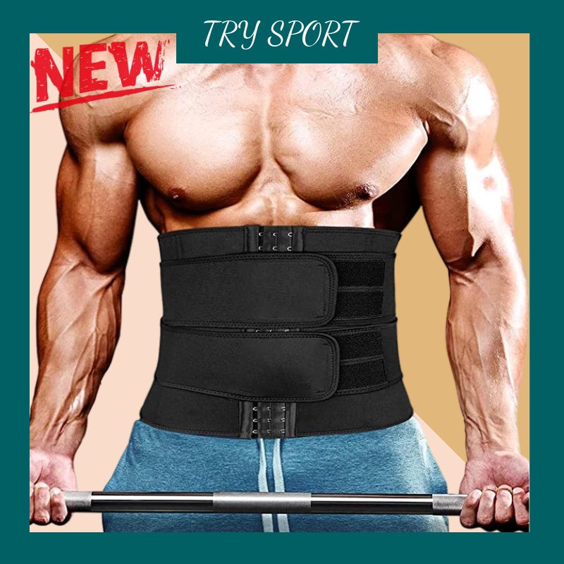 TRY Waist Trainer for Men Sweat Belt Waist Trimmer Stomach Wrap Band Waste Belly Slimmer Fitness Shopee Philippines