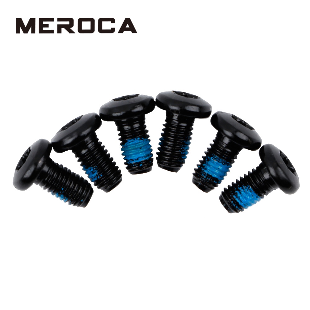 MEROCA Bicycle 6 Pcs Disc Brake Rotor Bolts Torx T25 M5X11.5mm Screws ...