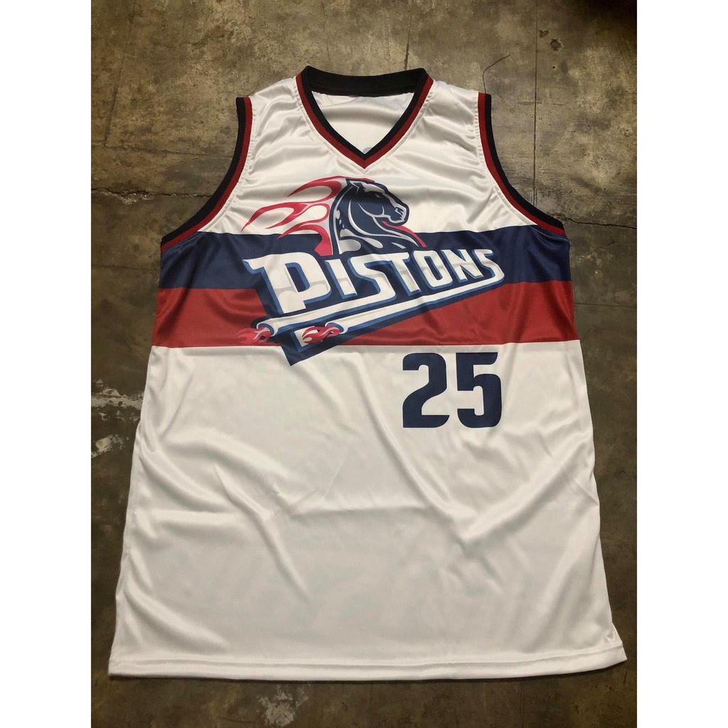 ROSE 25 Detroit Pistons Jersey Derrick Rose Jersey Full Sublimation Shopee Philippines