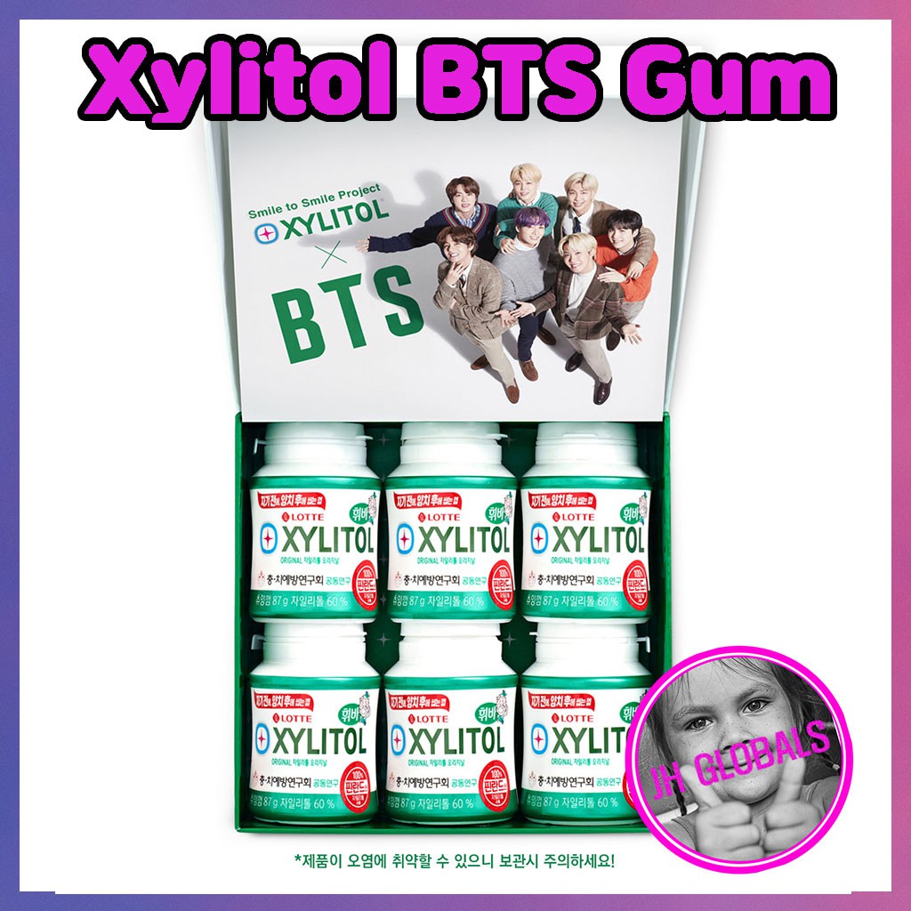 BTS Official Original Xylitol Chewing Gum Limited Edition 87g x 6pcs