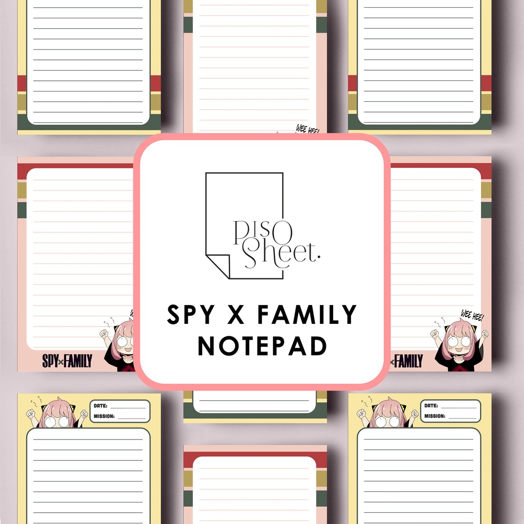 Spy x Family Anya Notepad by PisoSheet | Shopee Philippines