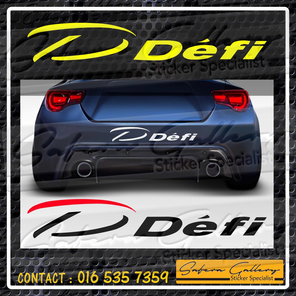 defi car sticker decals logo honda toyota mazda daihatsu perodua proton ...