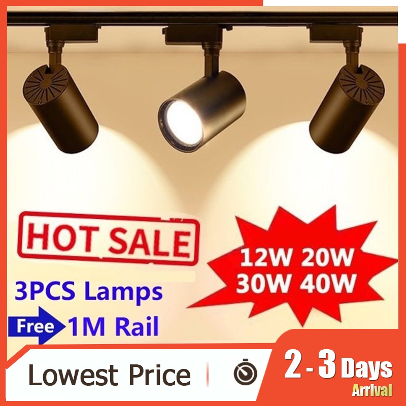 Aluminum Ceiling Spot Lighting 1 PCS COB Led Track Light Rail Lamp ...