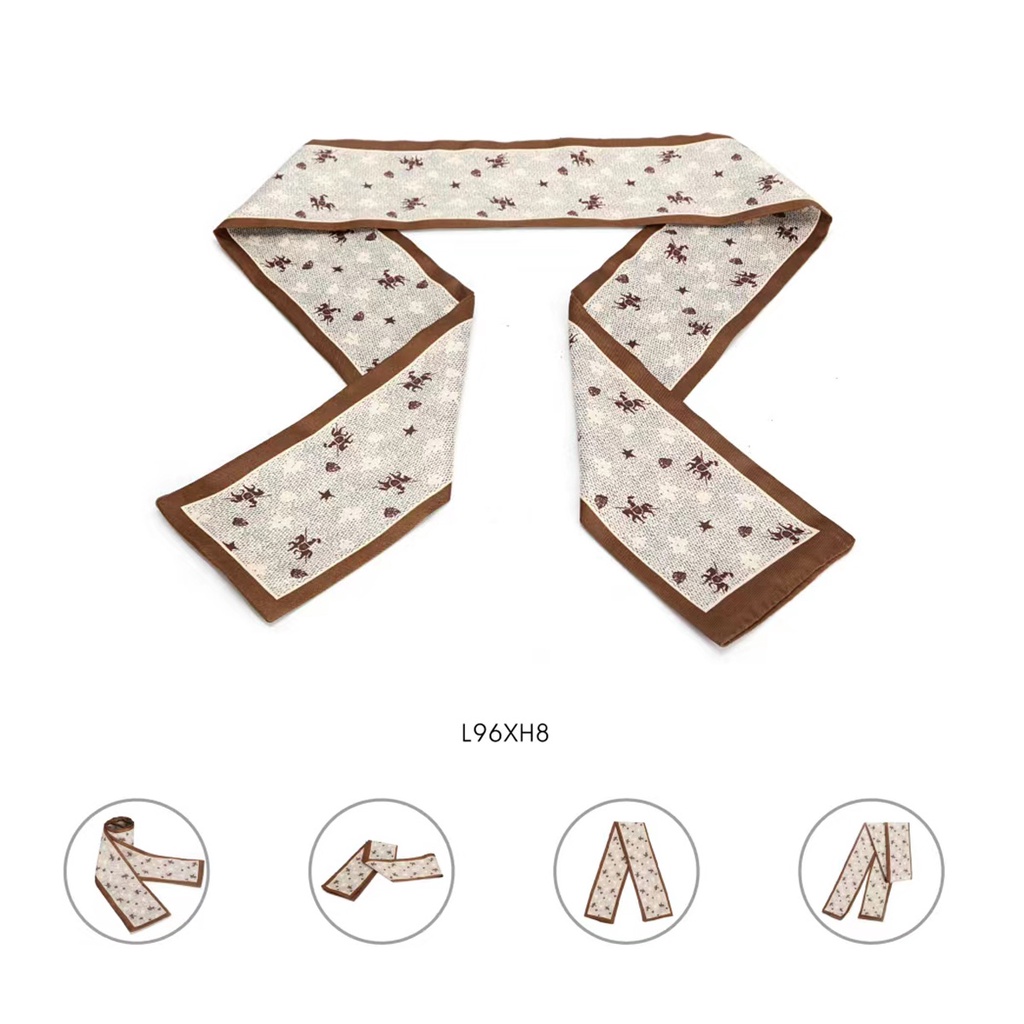 David Jones Brand Print Patent ScarfWomen Handbags Decoration