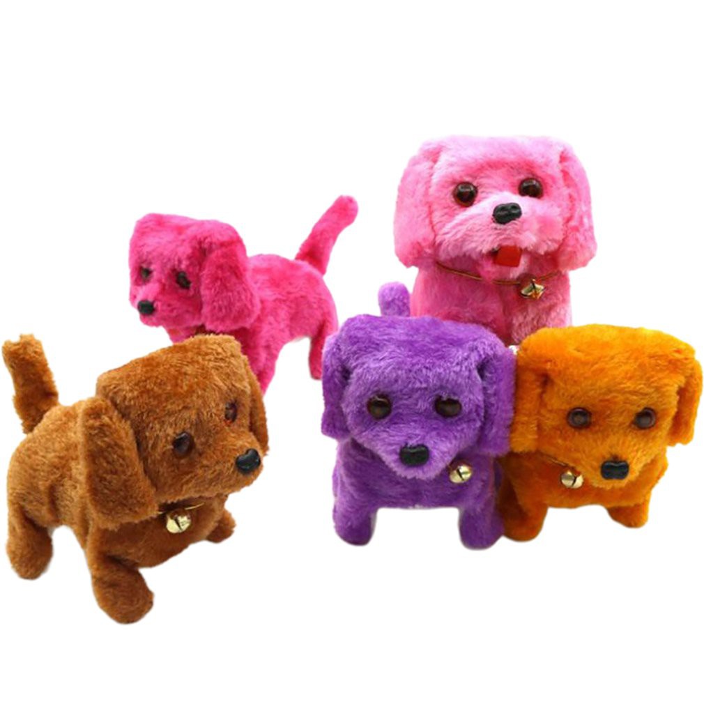 Electronic Plush Dog Barking Lighting Walking Toy Realistic Stuffed