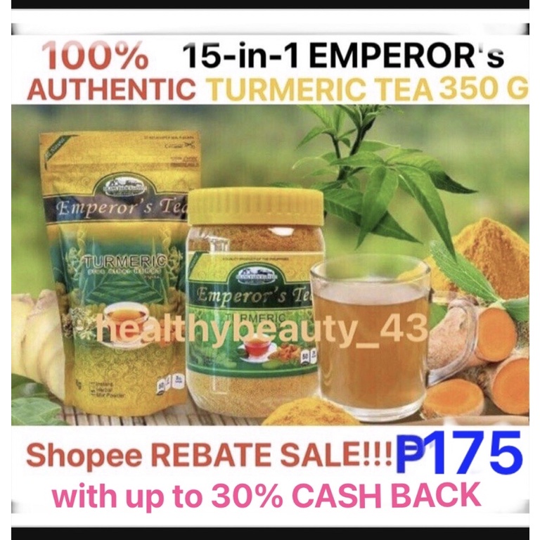 ON HAND!!!! 100ORIGINAL EMPEROR'S TEA 15 in 1 TURMERIC PLUS HERBAL INSTANT DRINK 350g JAR/ZIP