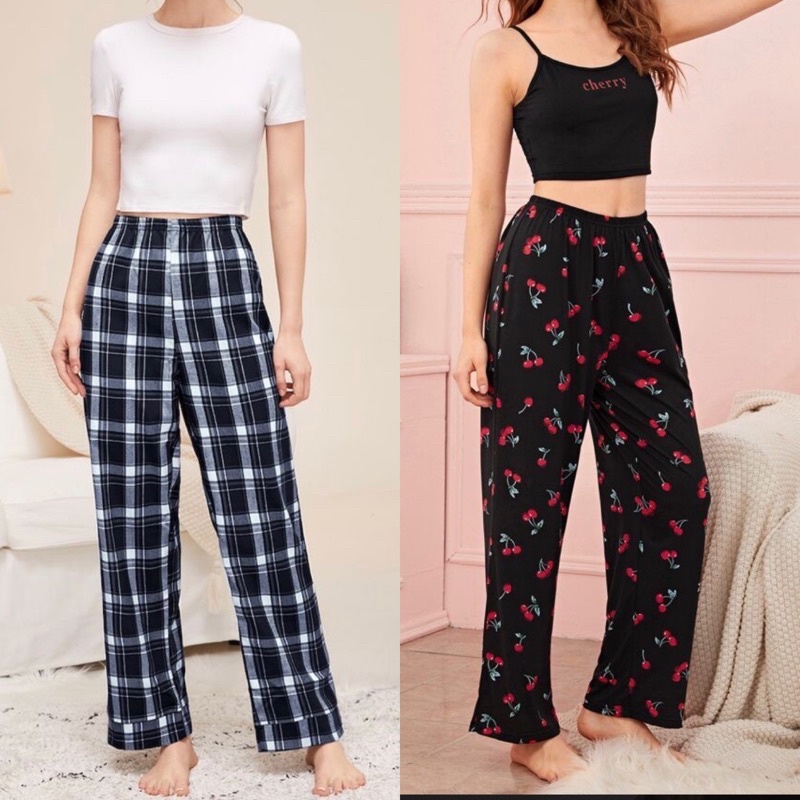 SULIT Comfy Adult PAJAMA PANTS korean pambahay or pangalis Shopee Philippines