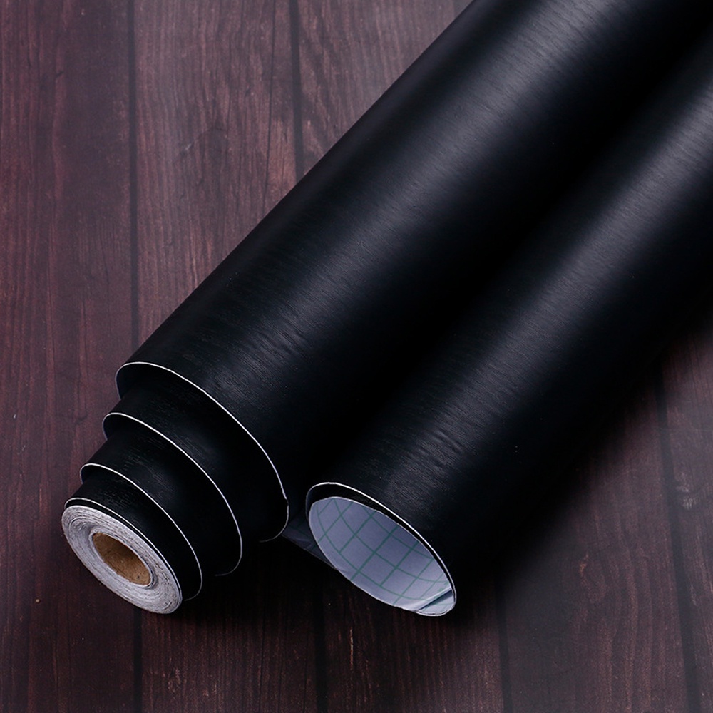 plain black pvc wall sticker design for home living room waterproof ...