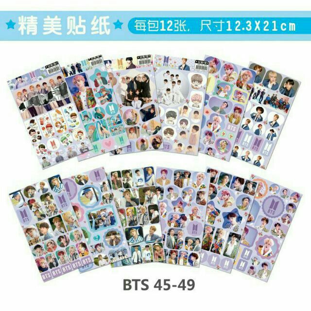 K-pop Sticker Pad 12pcs Per Pack Set | Shopee Philippines