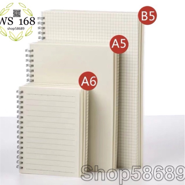 B5 A5 Transparent PP Cover Coil Book Student Notepad Office Coil Book ...