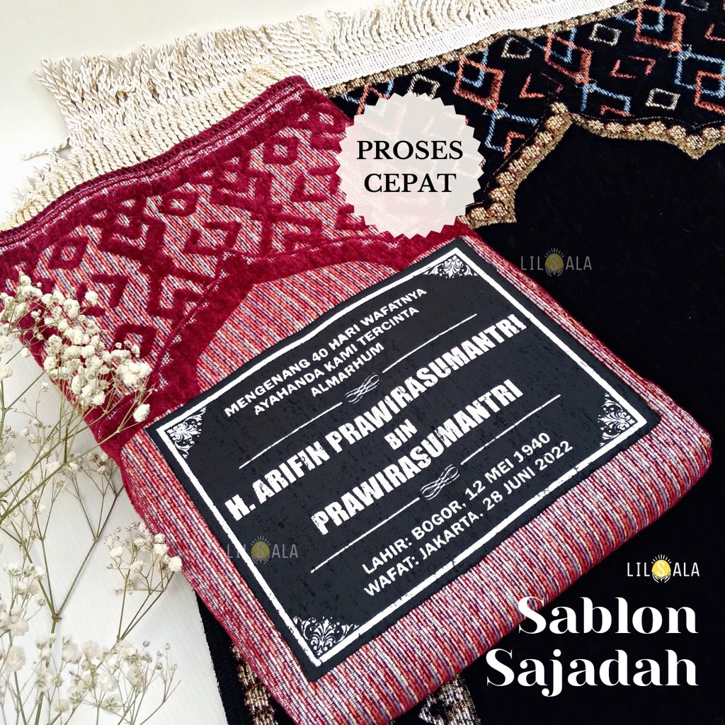 Additional Name Screen Printing On The Back Of The Prayer Mat For ...