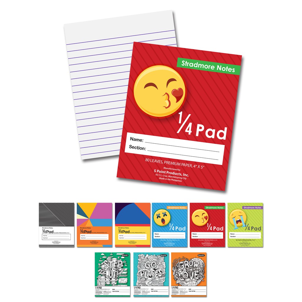 Stradmore 1/4 Pad Paper 4 x 5 in (Assorted Design Only) | Shopee ...