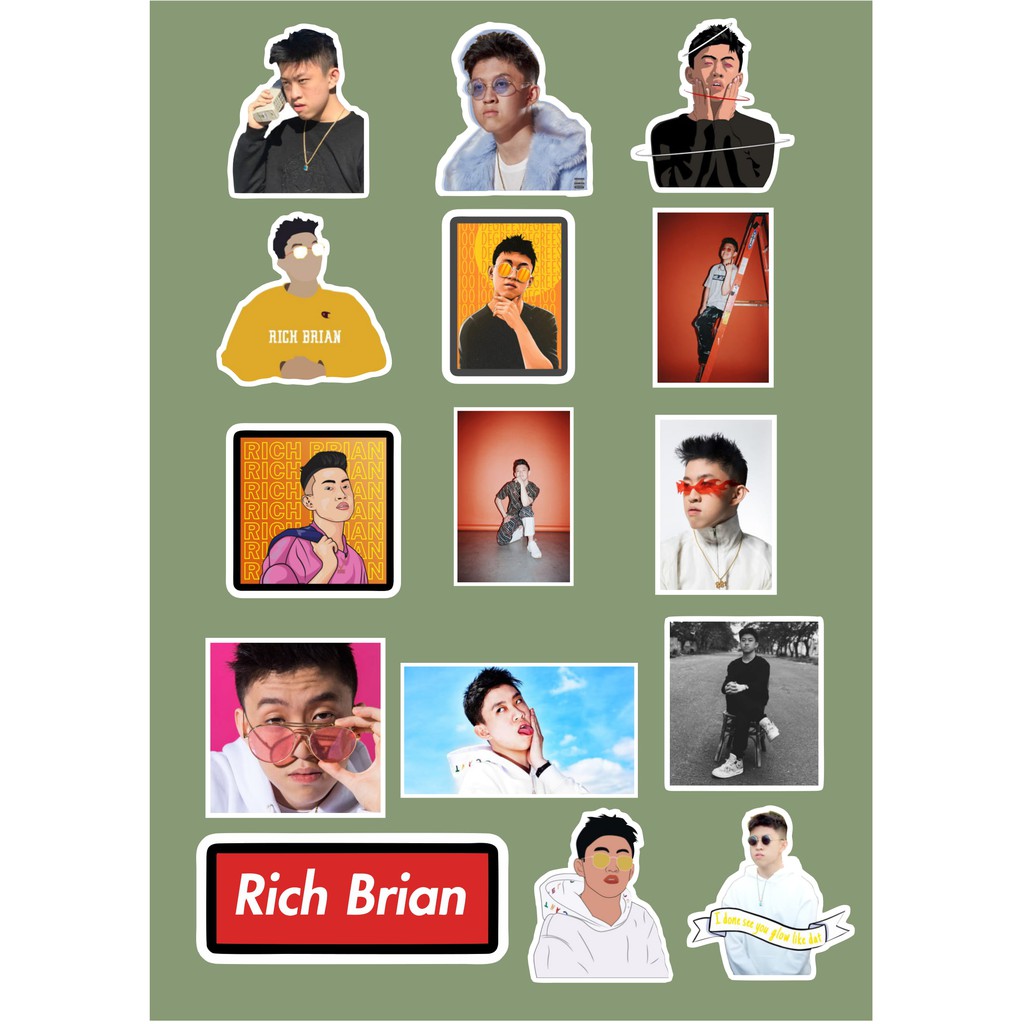 15 pcs RICH BRIAN Sticker Set | Shopee Philippines