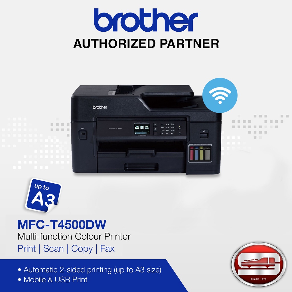 Brother MFC-T4500DW A3 Refill Ink Tank Multi-Function Center with ...