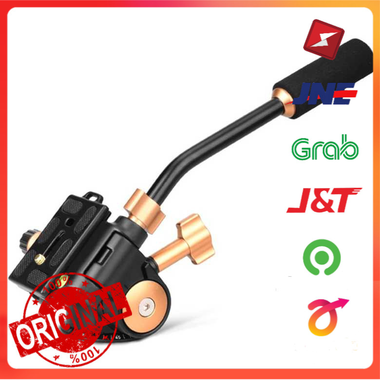 Qzsd Tripod 3Way Fluid Ball Head Quick Release Plate DSLR Camera