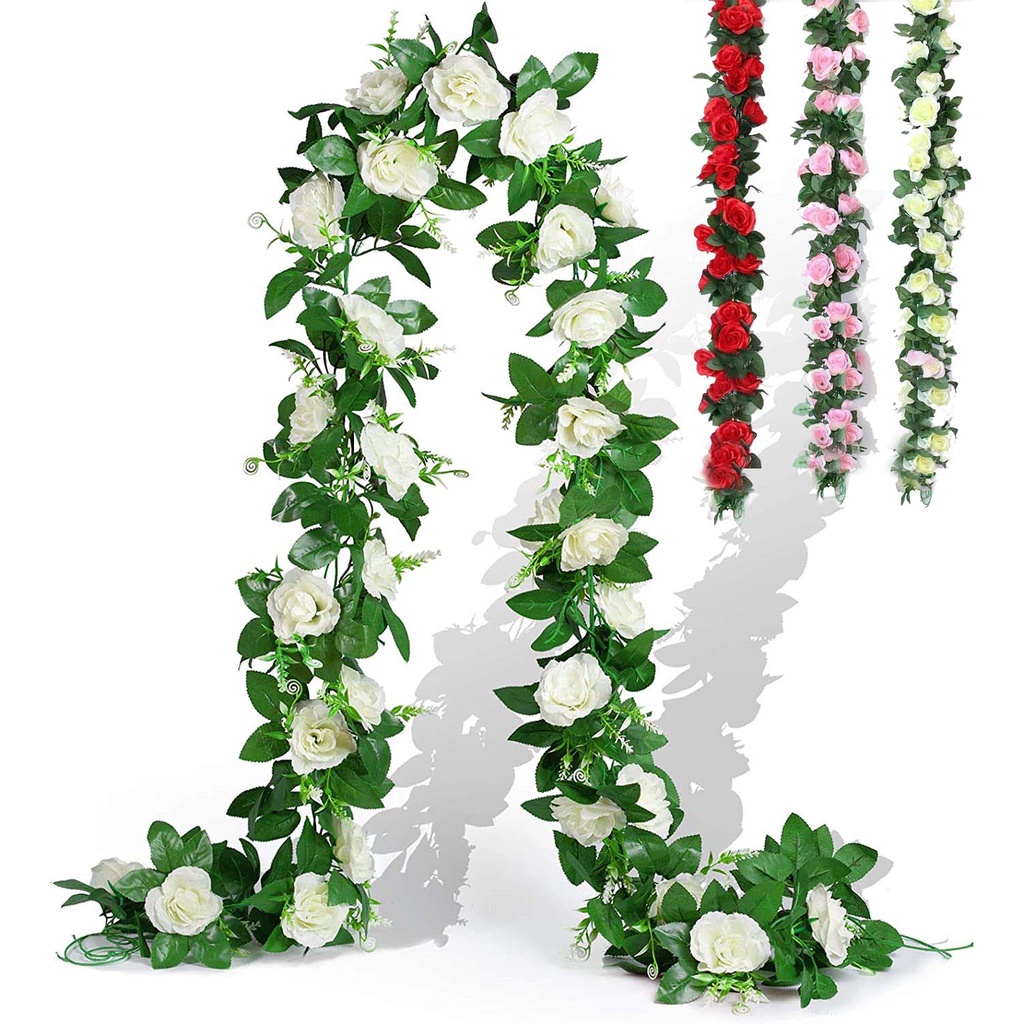 9 heads of roses crose vines flowers artificial plant vines and vines ...