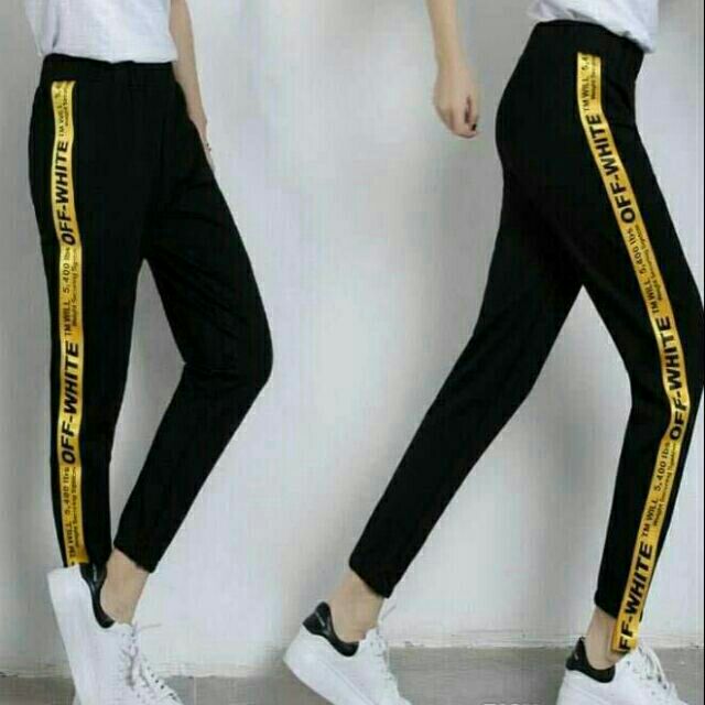 cod off white Jogger pants unisex Shopee Philippines