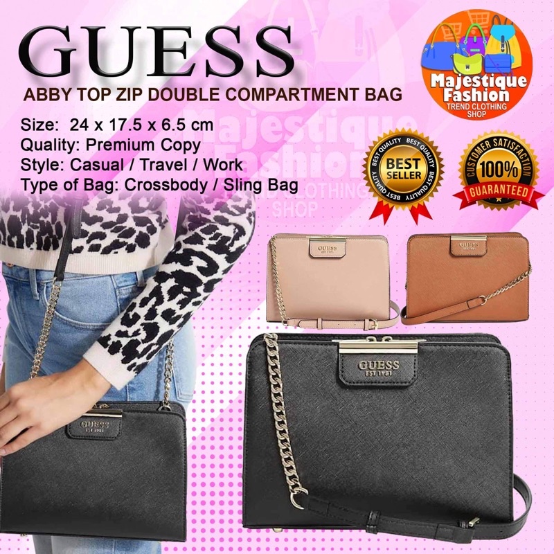 Guess abby top zip crossbody sale