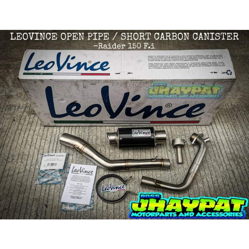 LEOVINCE OPEN PIPE (CARBON CANISTER) FOR RAIDER 150 F.I & CARB Shopee