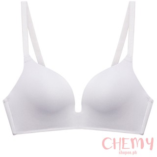 Finetoo Seamless Underwear Girl's Small Chest Super Gathered No Steel Ring  Bra Adjustment Type Sexy Breathable Thin Cup