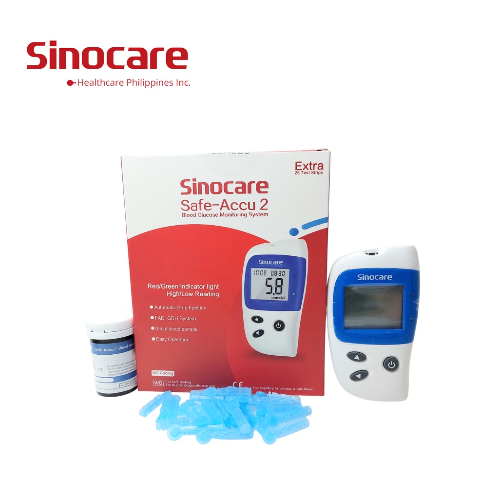 blood sugar test strip Sinocare Safe Accu2 Blood Glucose Meter Set with