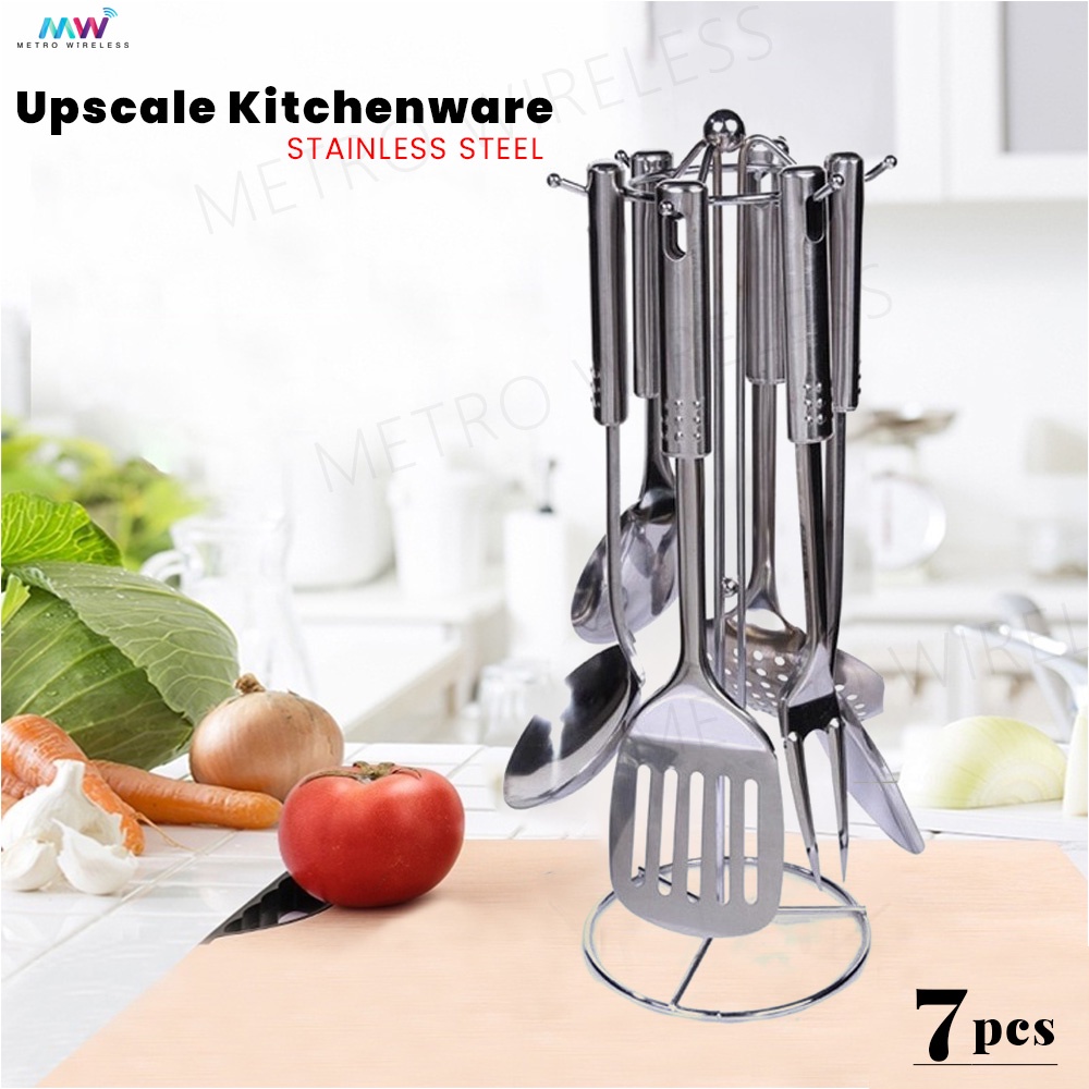 7pcs Stainless Steel Kitchenware Kitchen Tool Set with Counter top