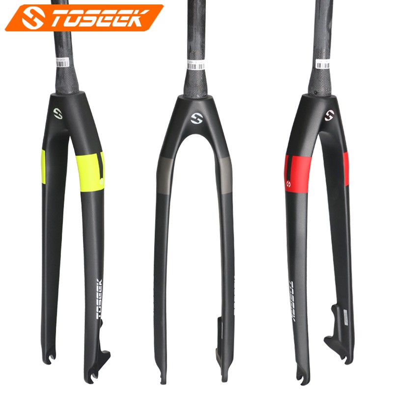 TOSEEK Carbon MTB Mountain Road Bike Rigid Disc Brake Tapered Fork