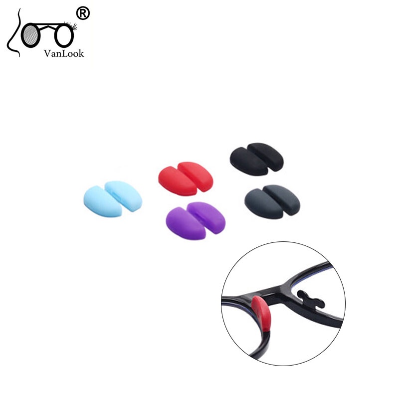 VANLOOK Rubber Nose Pad Silica Gel Pads For Glasses Kids Snap In