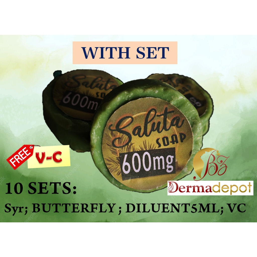 SALUTA SOAP 600 1200 1800 WITH OPTION SET with DERMADEPOT | Shopee ...