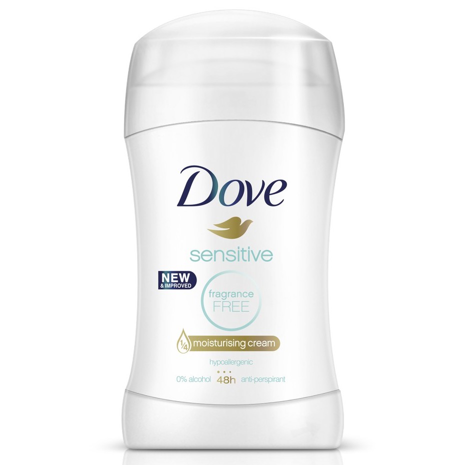 Dove Deodorant Stick Sensitive Hypoallergenic Fragrance 40g Shopee