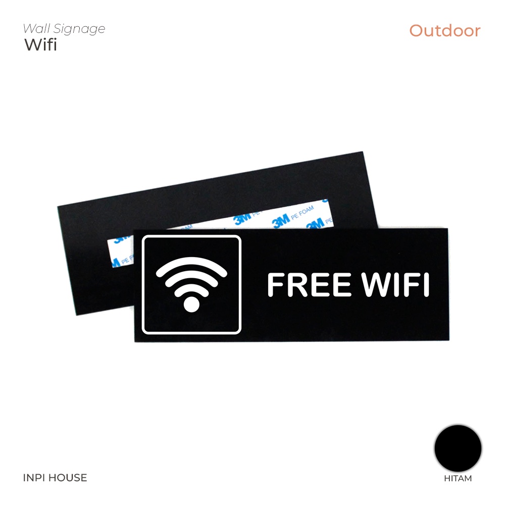 INPI HOUSE Signage Free WiFi - WiFi Area Sign Board - Acrylic | Shopee ...