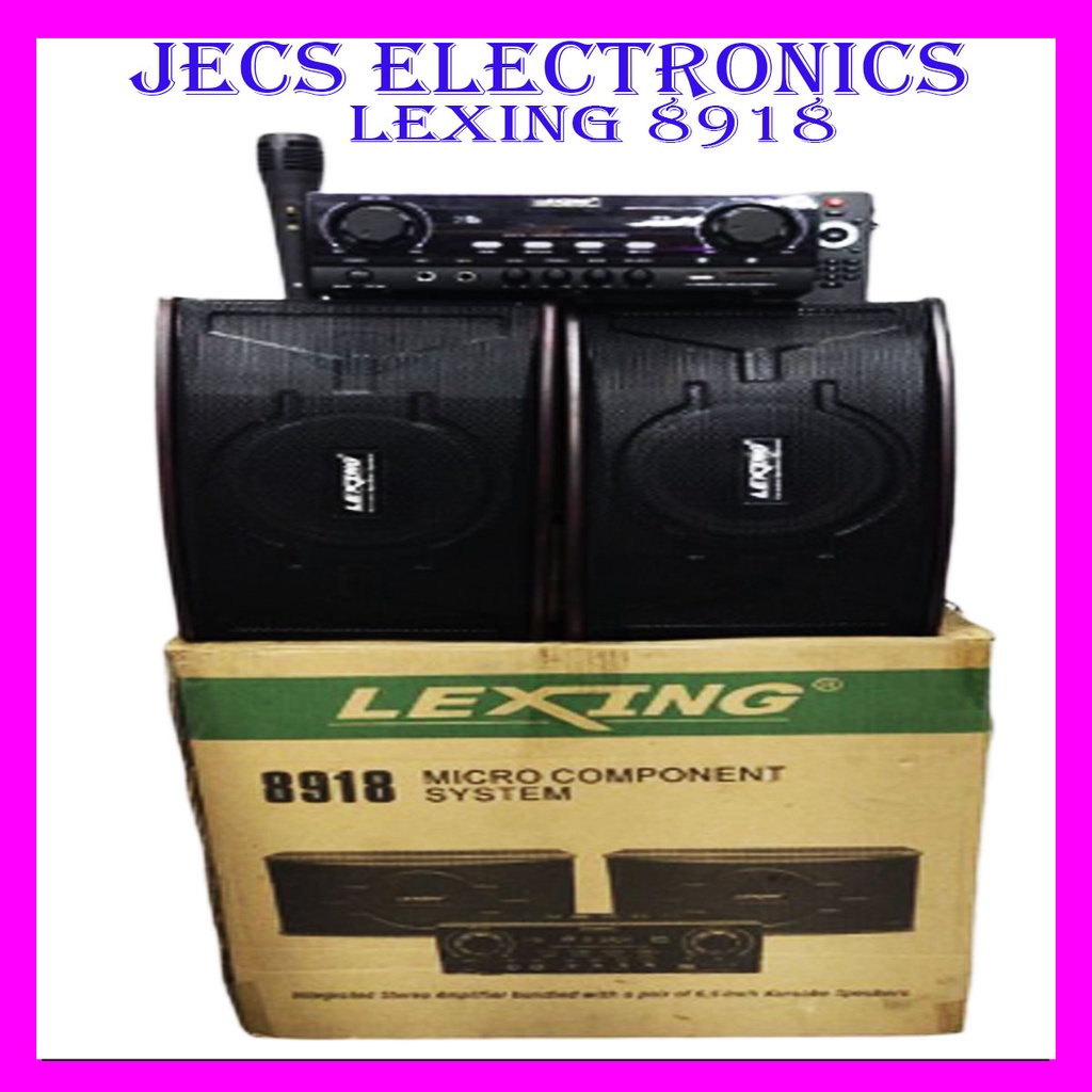 6.5 8918 LEXING SPEAKER WITH AMPLIFIER/SPEAKER/MICROPHONE/ REMOTE ...
