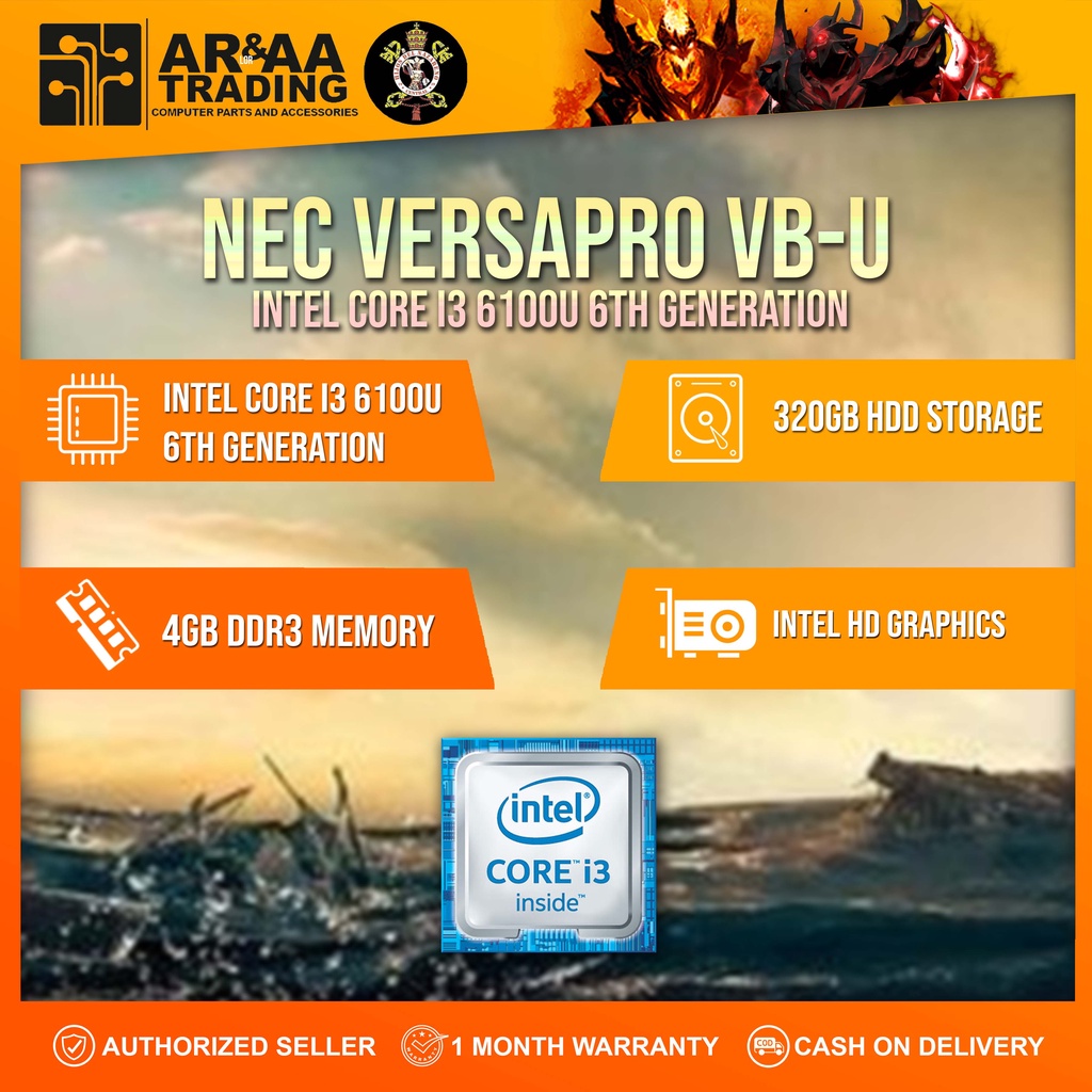 Laptop NEC Versapro VB-U Intel Core i3 6100U 6th Gen 4GB DDR3 (6th