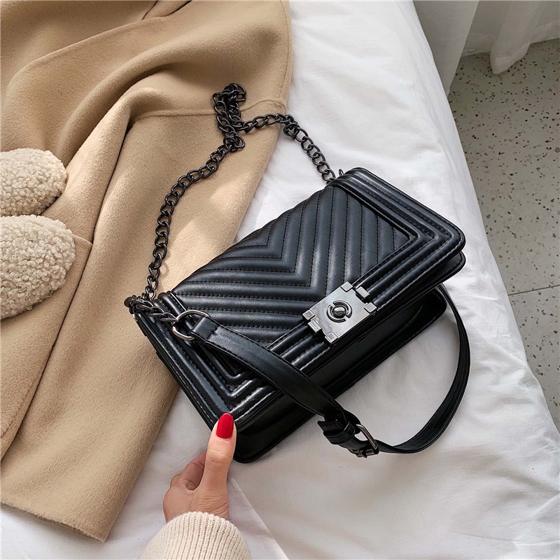 V letter Designer Luxury Handbags Brand Women Bags fashion Chain