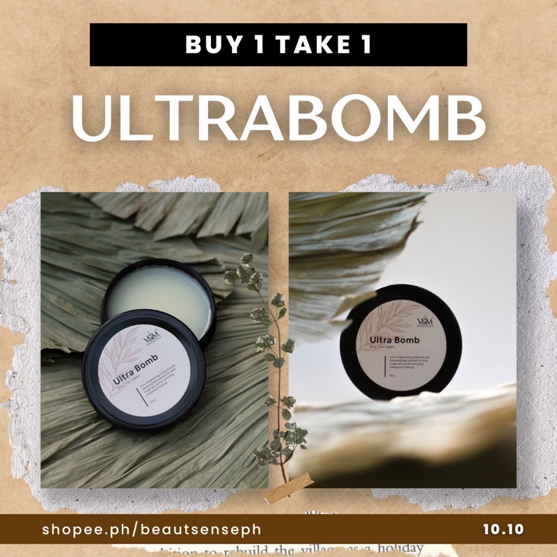 B1T1 V&M NATURALS ULTRA BOMB 50G (Emu 3in1 norinse cleansing balm