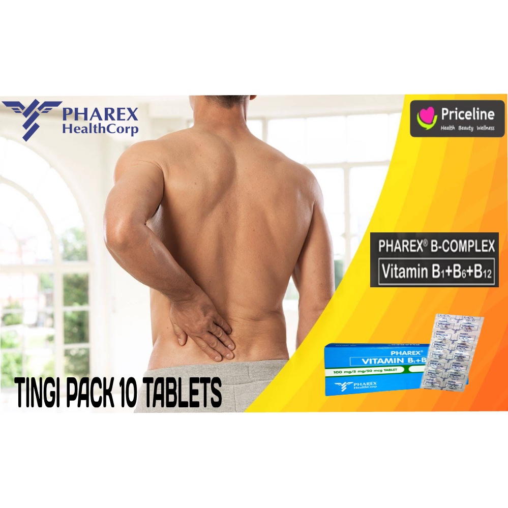 Authentic Pharex Vitamin B Complex B1 B6 And B12 Tingi Pack Of 10 Tablets 5l0 Shopee Philippines