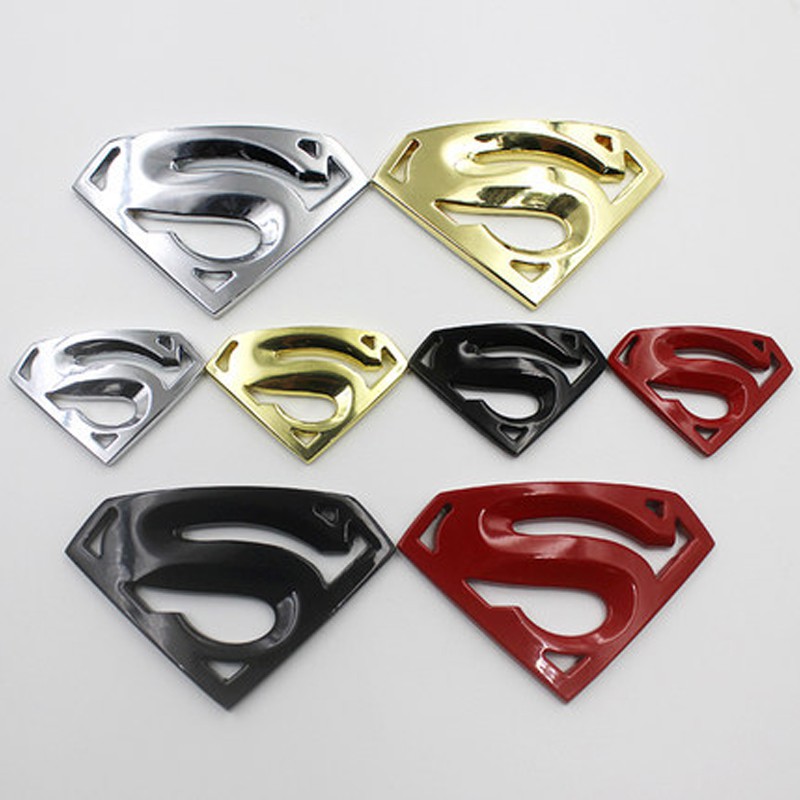 Metal Chrome Superman Logo Badge – Trunk & Gas Tank Emblem Decal For Car Or Motorcycle