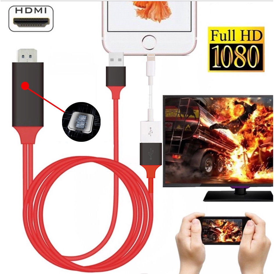 Compatible with iPhone to HDMI Cable - 1080P HD Phone to TV Cable