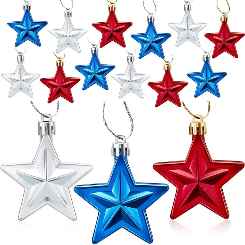 Xmas Decor Glitter Star Pendant/ Christmas Tree Decoration Hanging ...
