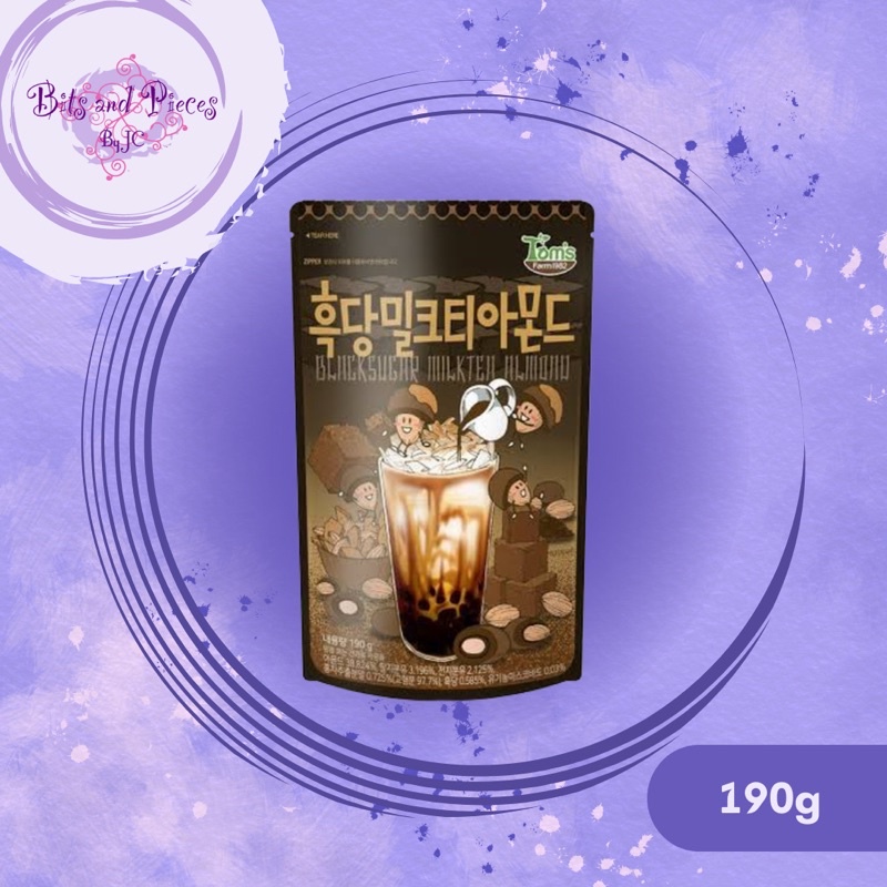Tom’s Farm Black Sugar Milk Tea Almond 190g | Shopee Philippines