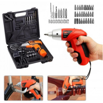 HB Mini Portable Electric Drill Cordless Screwdriver 45pcs set