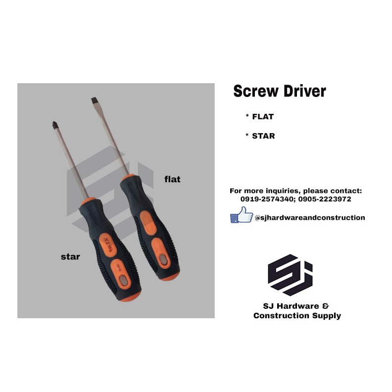 Flat and 2024 star screwdriver