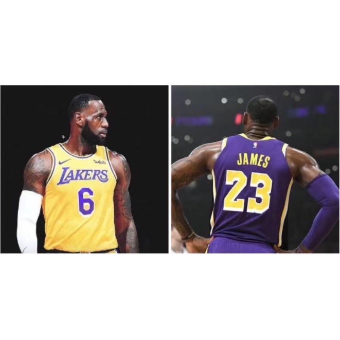 Cosplayshow Lakers Basketball Jersey Number 6 LeBron James Man 2 Pieces Short Sleeve for Adults and Kids 2023