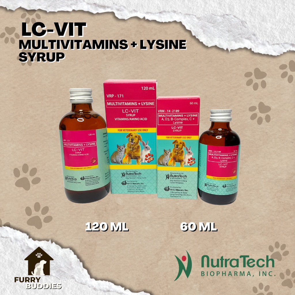 LCVIT MULTIVITAMINS + LYSINE SYRUP (60 ML & 120 ML) Shopee Philippines