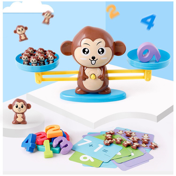 SweetKiddy Monkey Scale Teach Numbers Add Balance Toys Educational ...