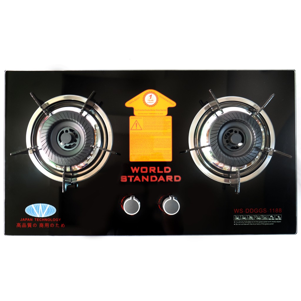 World Standard WS DDGGS 1188 Built in Dual Function Double Burner Tempered Glass Top Gas Stove w Hob Shopee Philippines
