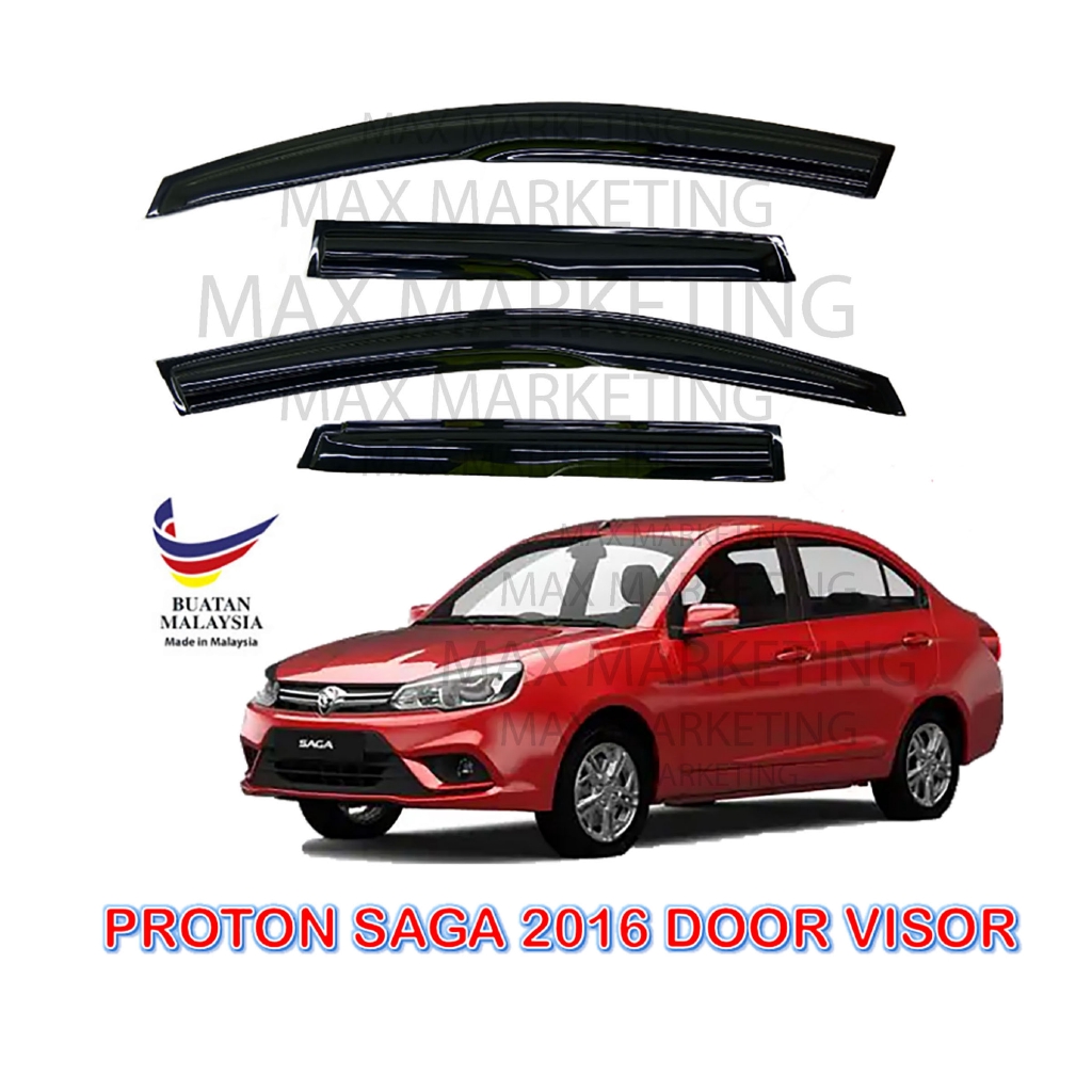 PROTON SAGA 2016 PROTON FIT GD2 DOOR VISOR/WINDOW VISOR (1 BOX 4 PCS ...