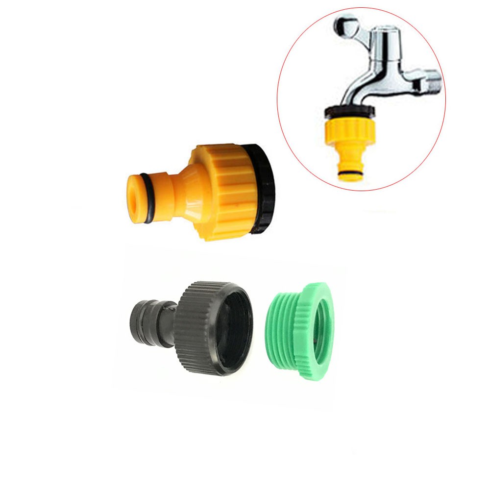 1/2 & 3/4 Inch Faucet Adapter Washing Machine Hose Fittings Quick